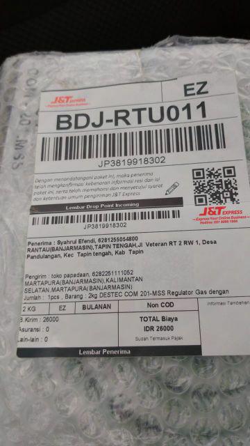 2kg Destec Com 201-mss Regulator Gas Dengan Selang