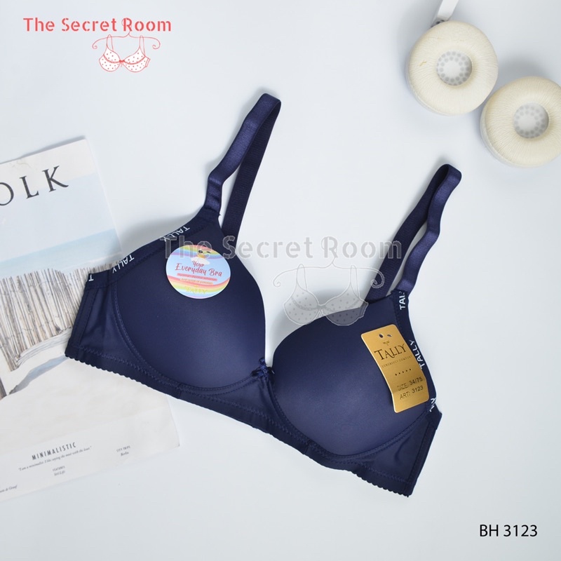 TALLY BRA BH 3123 | ADA LOGO I CUP C | TANPA KAWAT | BUSA TIPIS | SIZE 34 - 40