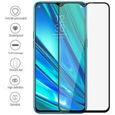 Tempered Glass Realme 5 Pro Screen Protector Full Cover Black - Hitam