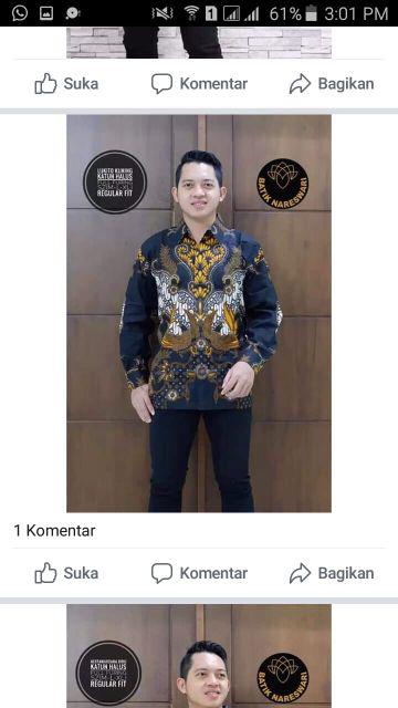 ( 1kg=4pcs) Kemeja Batik Lengan Panjang Batik Ori Nareswari Lukito Hanung Batik Solo Seragam Batik