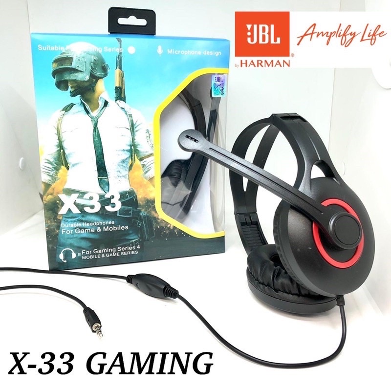 PROMO HEADPHONE BANDO SERI X-33 GAMING HEADSET VOLUME CONTROL