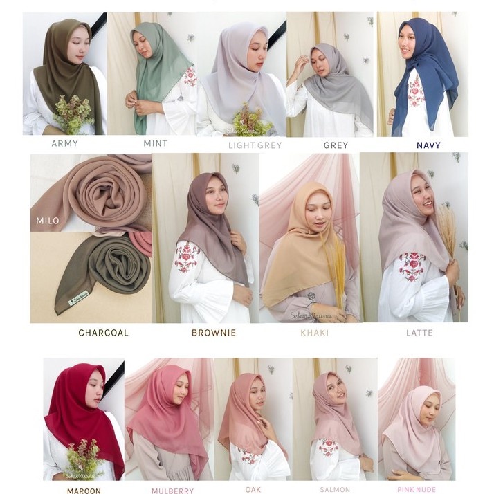 Hijab HAVANA Pollycotton Square