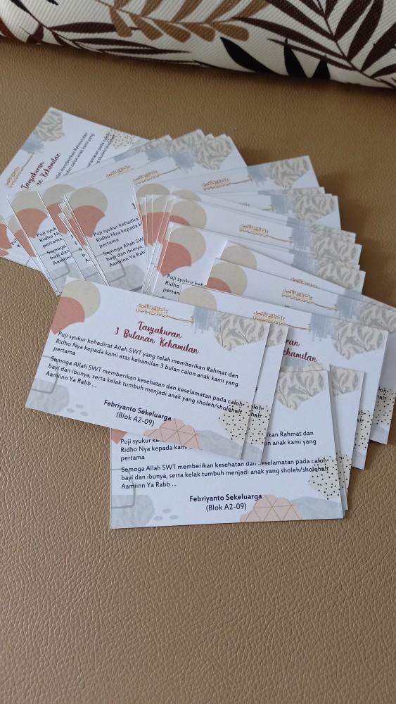 Stiker Kartu Tasyakuran Aqiqoh Tedak Sinten Kelahiran Bayi Ulang Tahun Kehamilan Tingkepan Dl