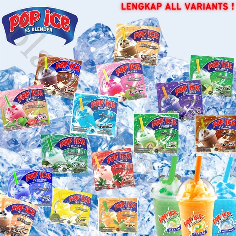 Jual Pop Ice All Varian Rasa Komplit Bubuk Minuman Renceng Isi
