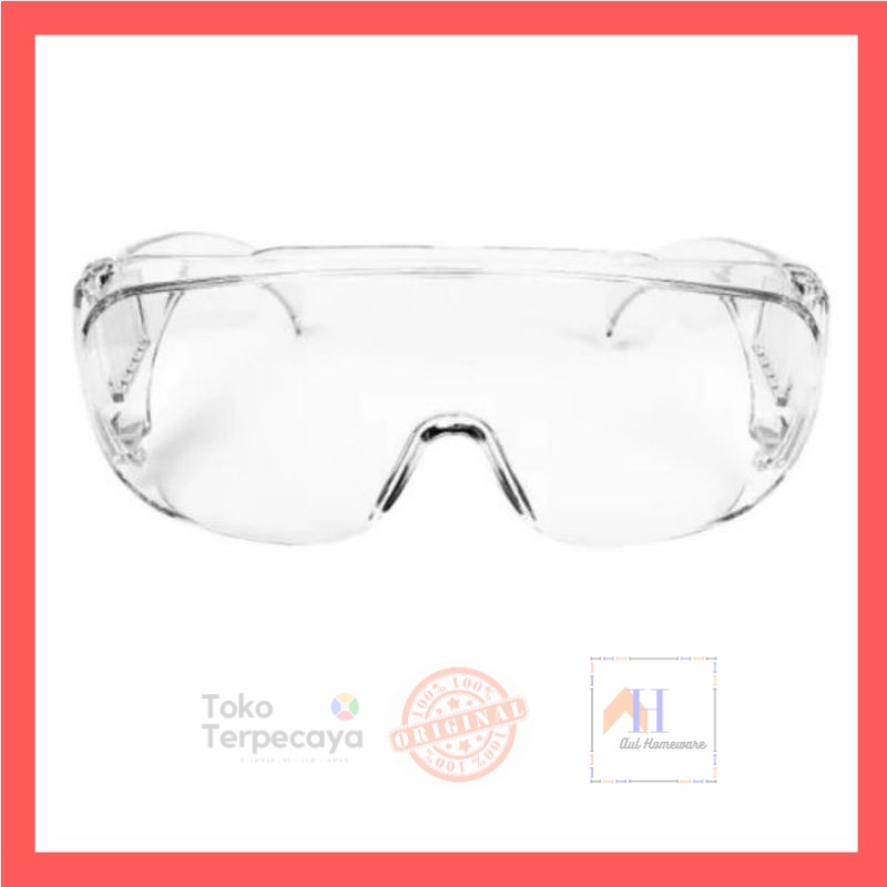 Kaca mata Krisbow clear/Kaca mata Pelindung/Spectacle Clear/Kaca mata safety.