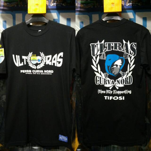 Kaos persib murah ultras  hitam pria