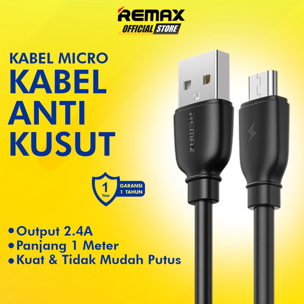 Kabel Data Micro USB Remax RC-138M Pro 2.4A Fast Charging Cable