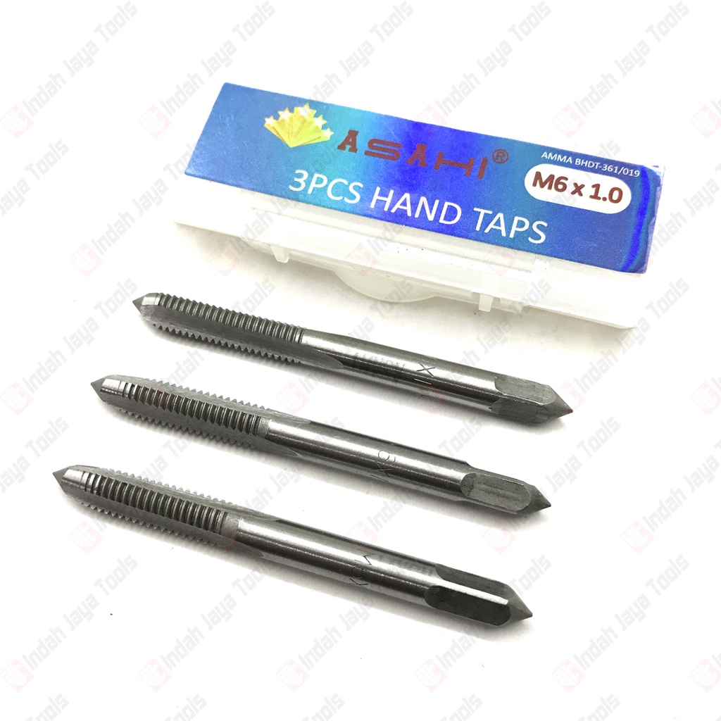 ASAHI Hand Tap M6 x 1.0 - Mata Tap 6 x 1.0 isi 3 Pcs