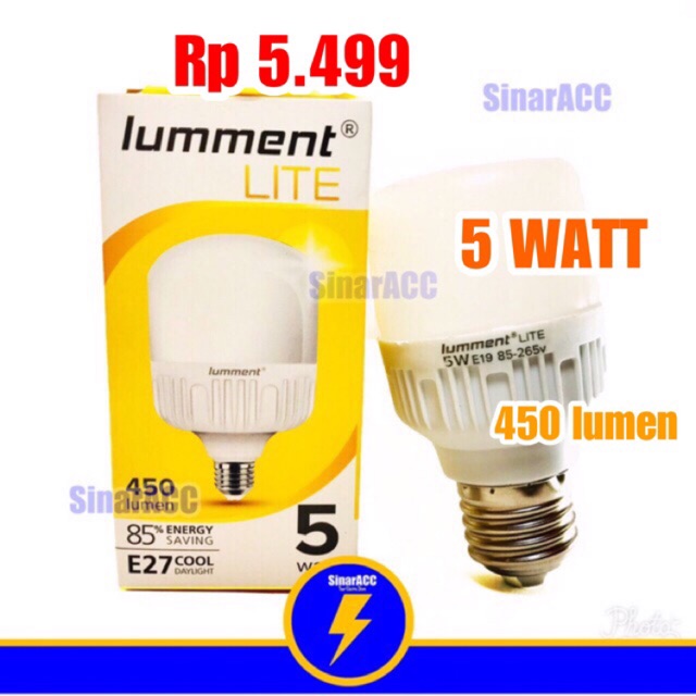 Lampu Led Bulb 5W Merk Random Lampu led 5 W  5 watt T bulb Capsul Led Murah 5watt Lumment Lite / 3G