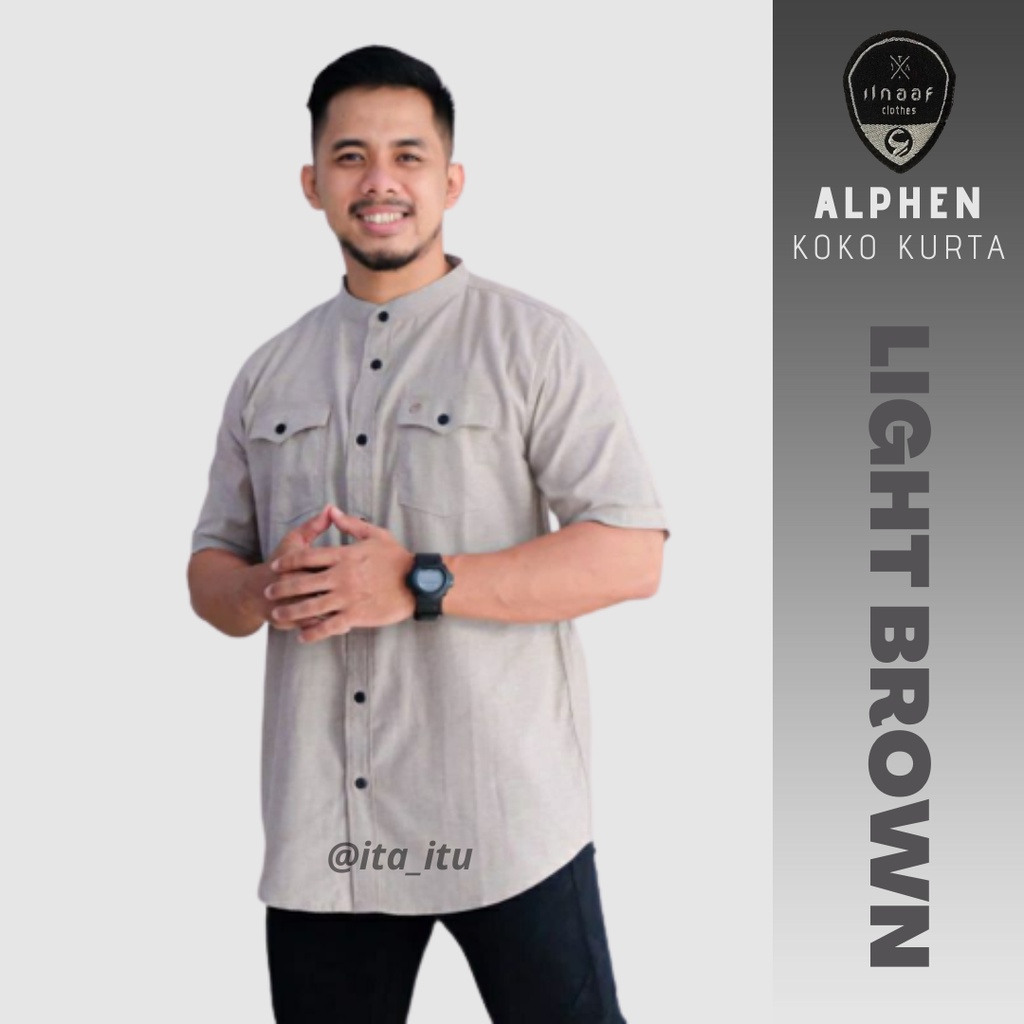 ILNAF Baju Koko Dewasa Lengan Pendek ALPHEN | Koko Kurta Dewasa ALPHEN ILNAF