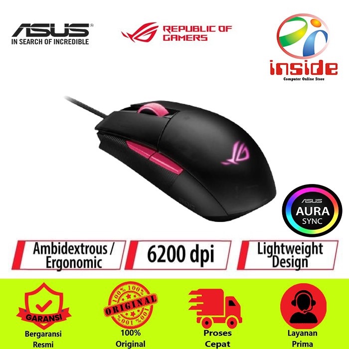 Mouse Gaming ASUS ROG Strix II 6200Dpi RGB_GamingMouse