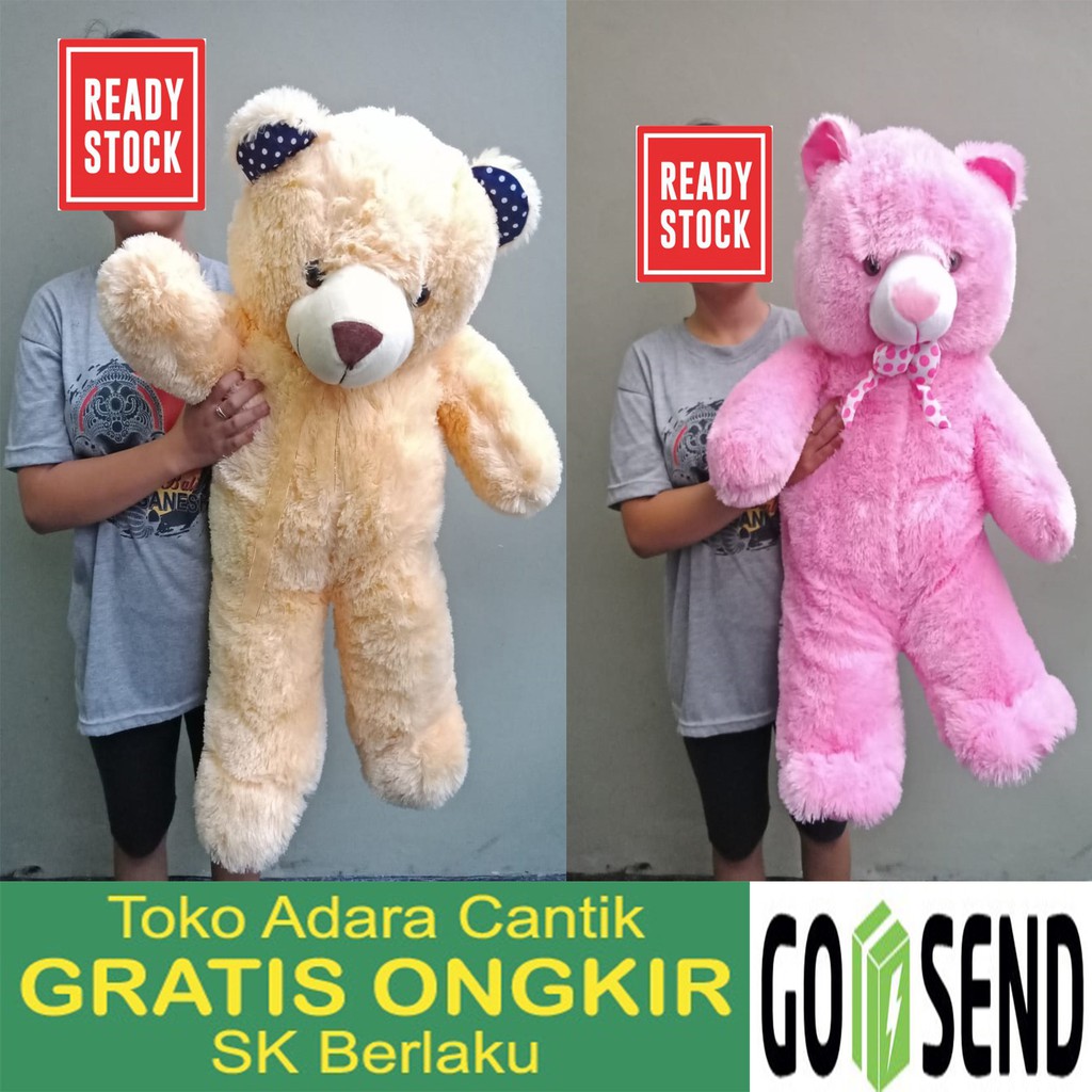 Boneka Jumbo Teddy Bear 90 Cm Beruang Lucu Cantik Imut Hadiah Kado