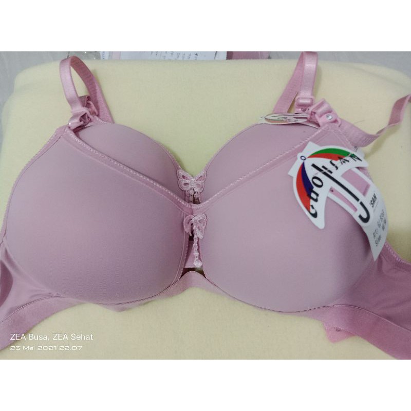 BRA Guo Ji San BH Tanpa Kawat dengan 3 Kaitan Pink Packing Privasi