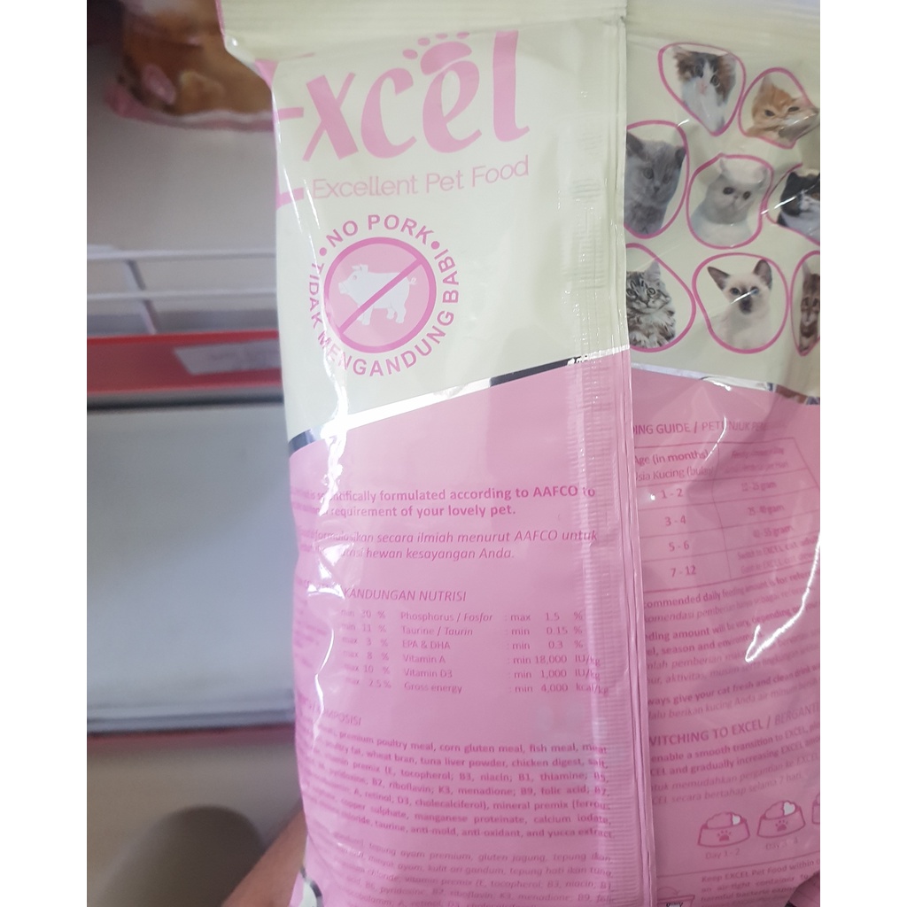 Excel Mother Kitten 500gr Makanan Kucing Cat Food Dry