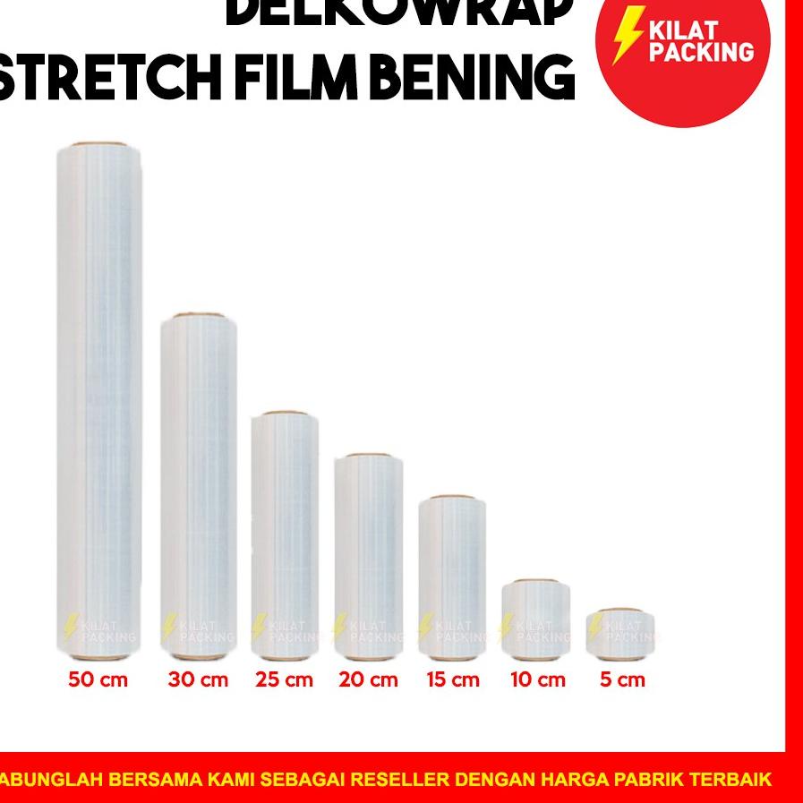 

Trendy STRETCH FILM BENING 50CM X 160M WRAPPING SATUAN ✓
