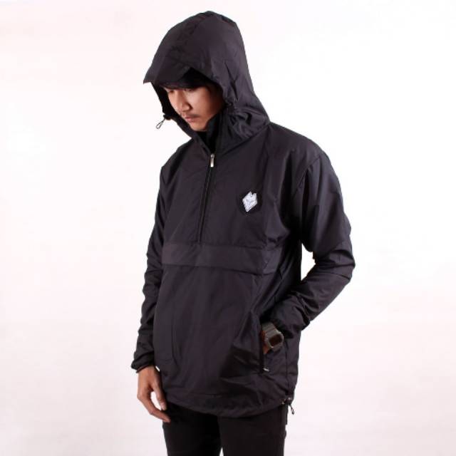 Jaket cagoule bear hitam / jaket cagoule navy bear / jaket cogule polos / rain jacket / jaket simple