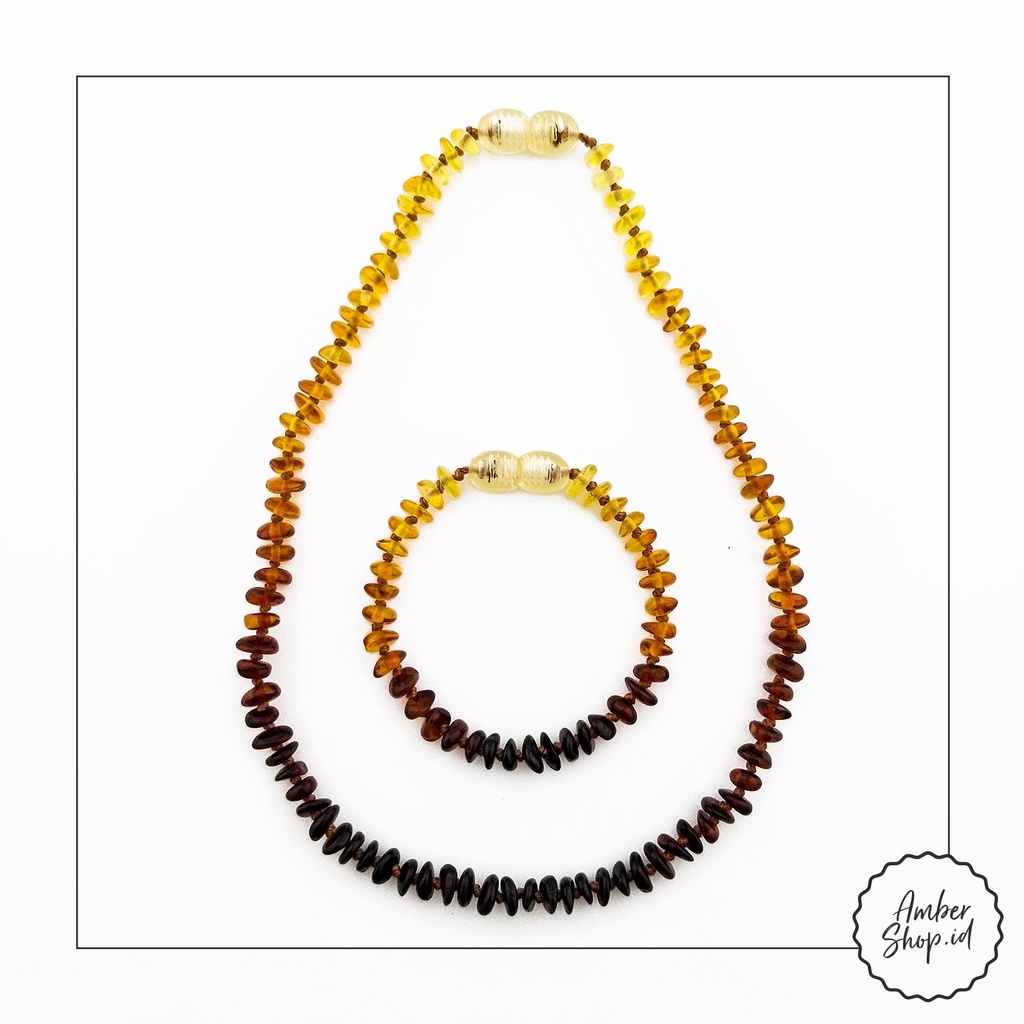 Kalung amber &amp; Gelang amber pereda nyeri tumbuh gigi bayi AS47 - Amber Shop