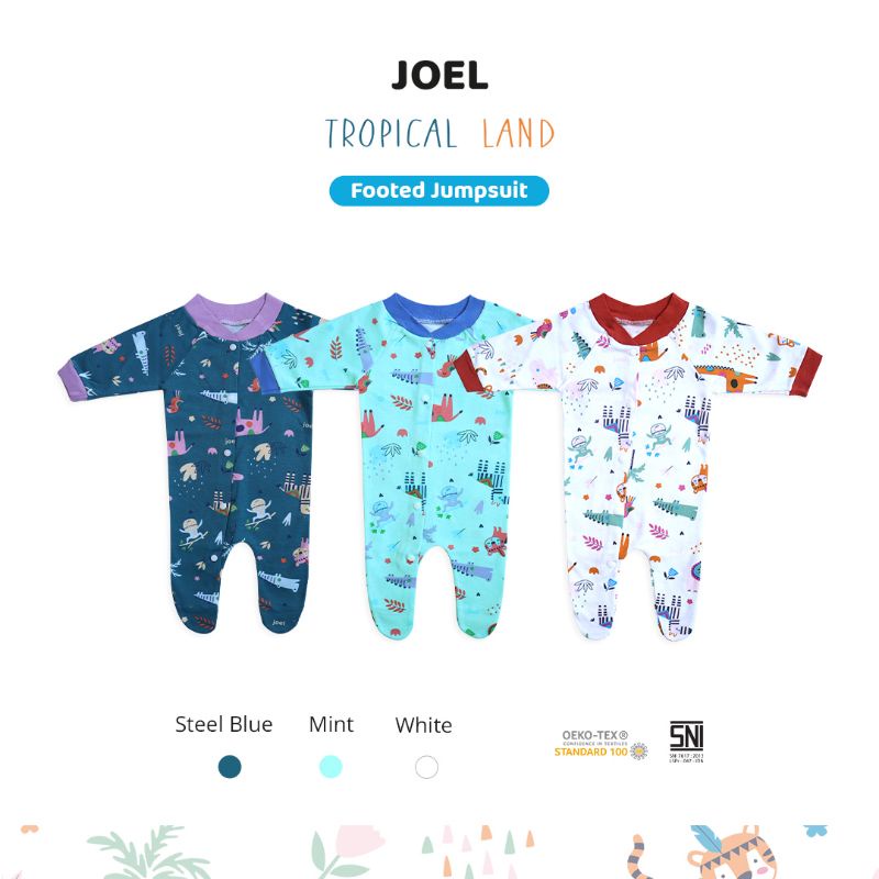 Jumpsuit bayi lengan panjang SNI JOEL Jumper Bayi Newborn Sleepsuit Bayi Jumper Kaki Tutup  kaki buka Lengan Panjang baju tidur piyama kaos bayi baju anak baru lahir celana kodok set