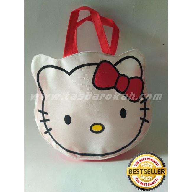 Tas Ultah Anak | Tas Ulang Tahun Anak Hello Kitty Putih Model Jinjing | Goodie Bag