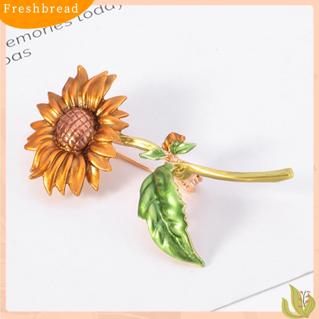 Terlaris Summer Style Sunflower Shape Jewelry Gift Creative Brooch Pin for Party