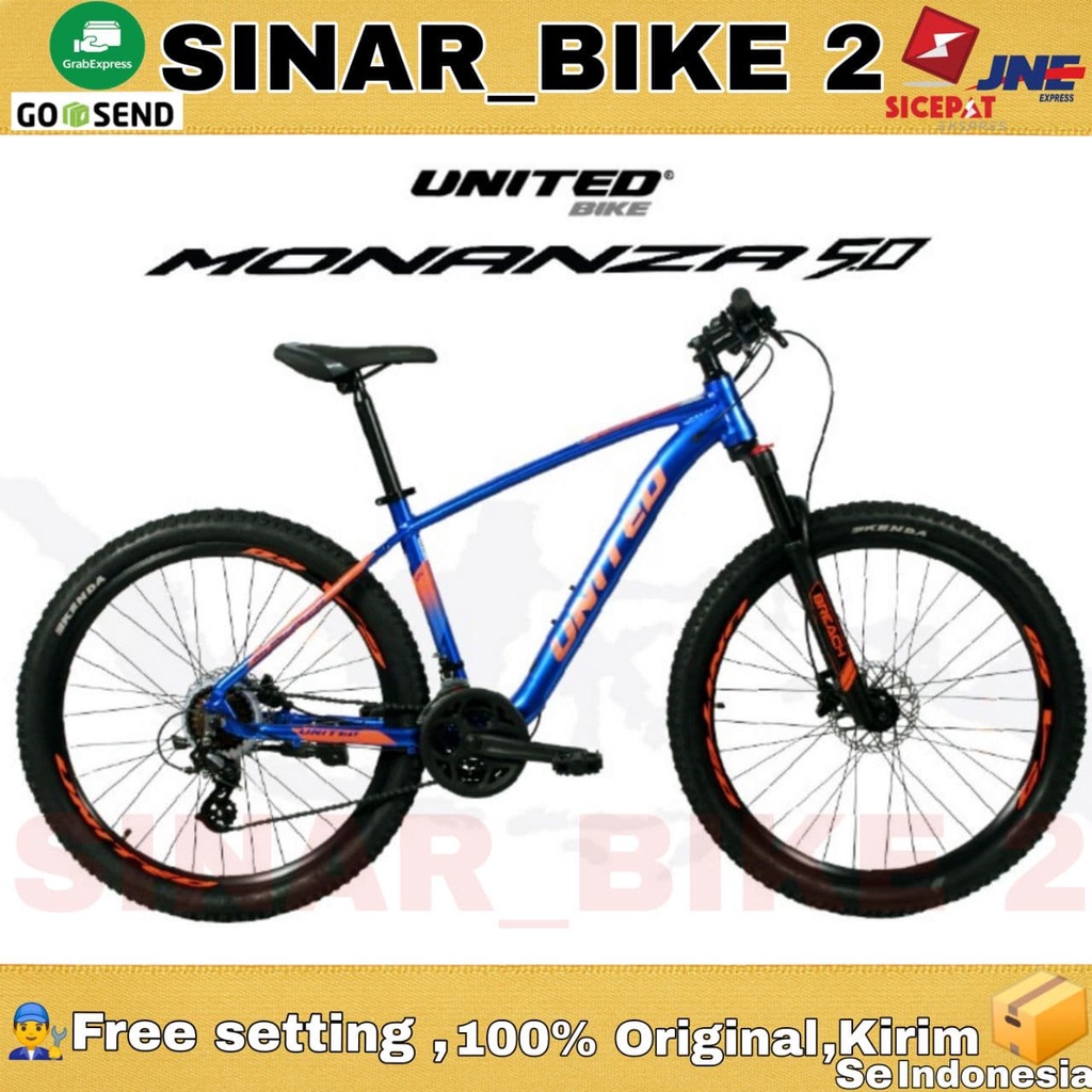 Sepeda Gunung 27.5 Inch MTB UNITED MONANZA 5.0 Alloy 24 Speed Hidrolik