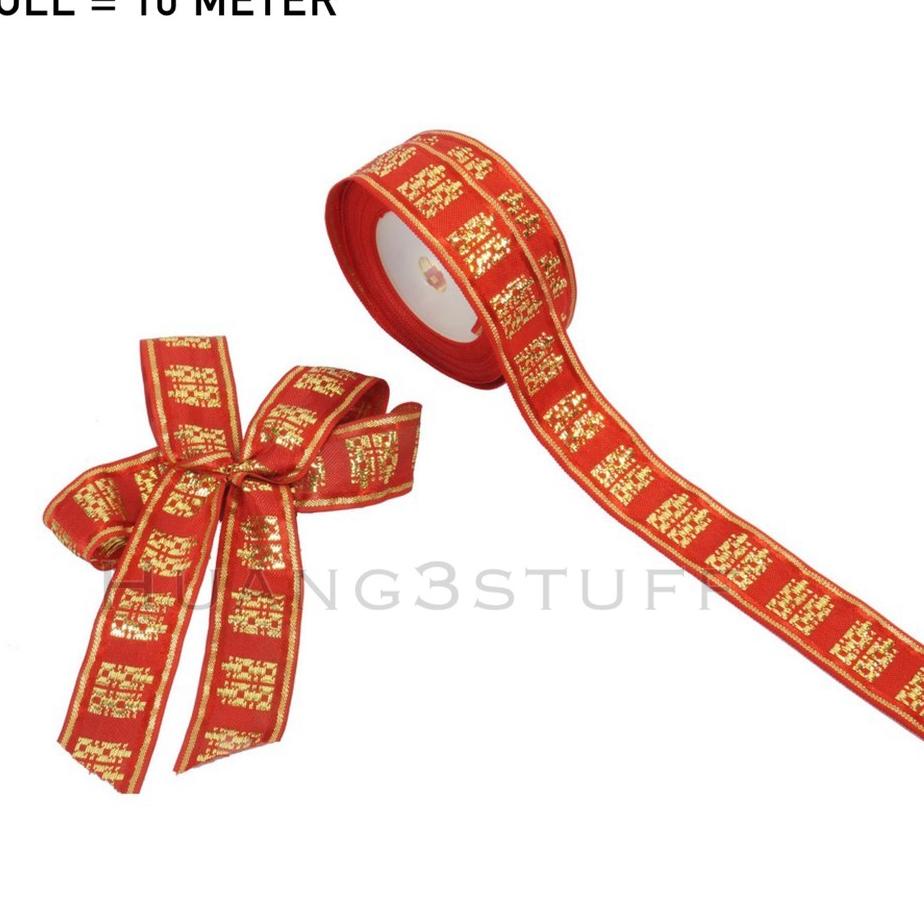 

Terbaru! Pita Merah Sangjit Pita Shuang Xi Pita Xuangxi 20 Meter Pita Kain ShuangXi Sangjit Pita Keceng ✓