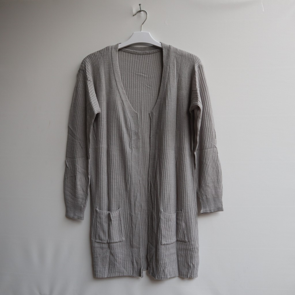 LONG CARDY RAJUT WANITA / OUTER CARDY / CARDIGAN POLOS / OVERSIZE CARDY-ABU MUDA