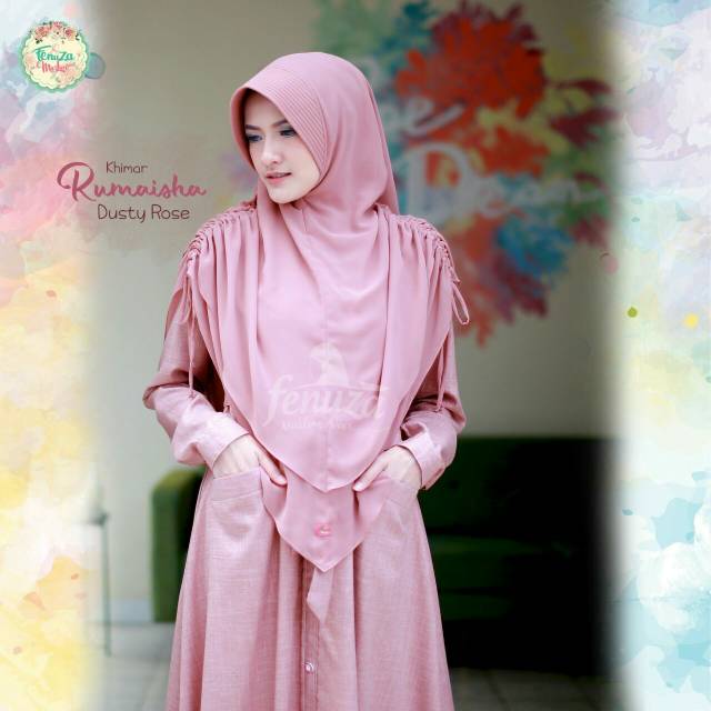Jilbab Bergo Khimar syar'i Rumaisha by Fenuza
