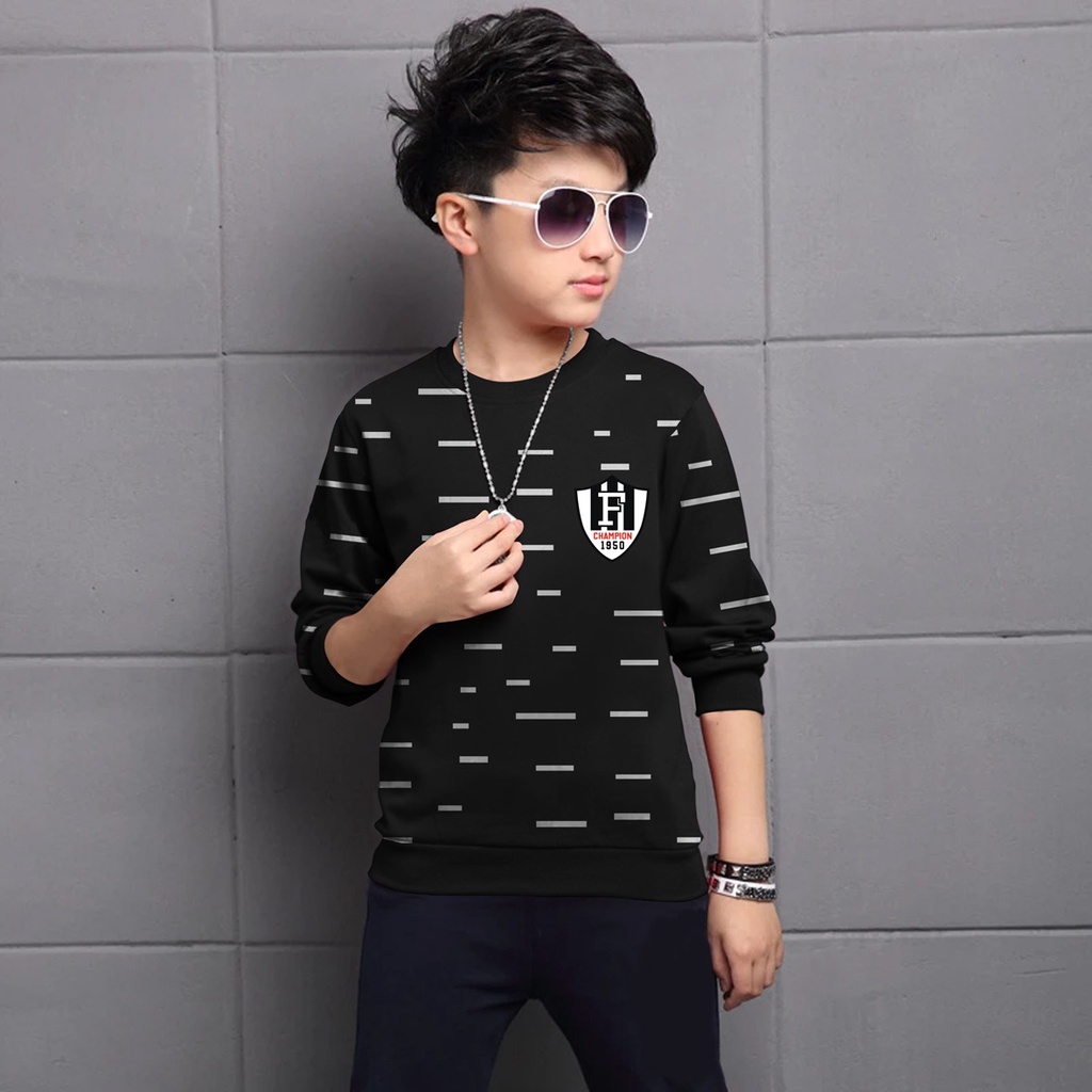 Switer Garis Terbaru / Sweater Anak Laki-laki /  Sweeter Gaming Bahan Babyterry / FLAVA_STORE