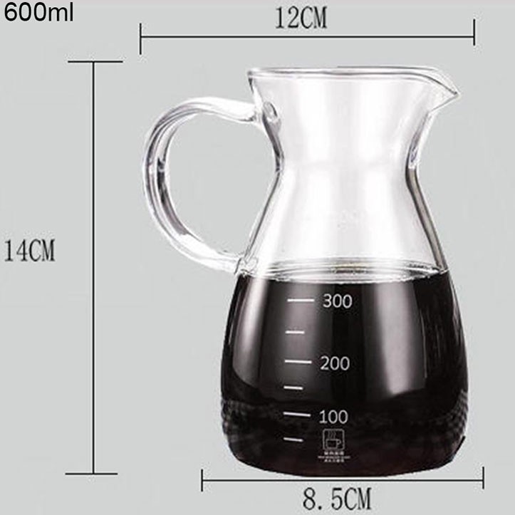 Coffee Maker Pot Teapot Kettle Teko Kopi Barista Glass 400ml -ANDIPLA  FT673 - Gelas kopi espresso