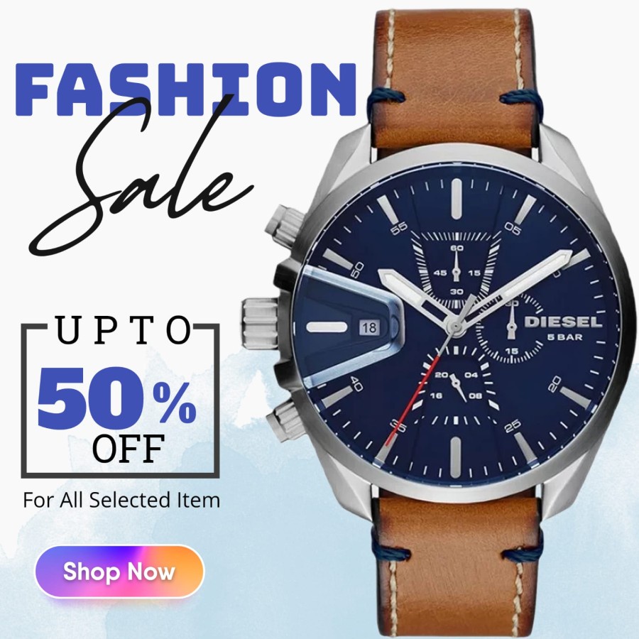 Diskon Jam Tangan Pria Diesel DZ4470 Only The Brave Japan Movement Strap Leather Jam Tangan Pria Imp
