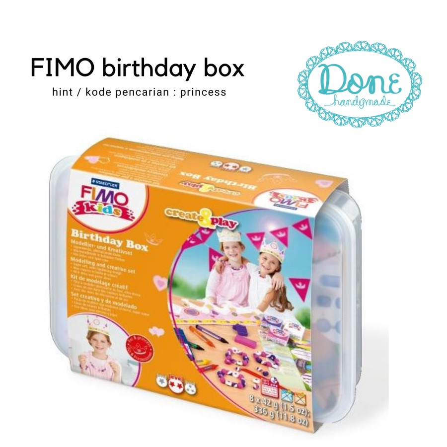 Fimo kids set polymer clay set modelling clay birthday box princess