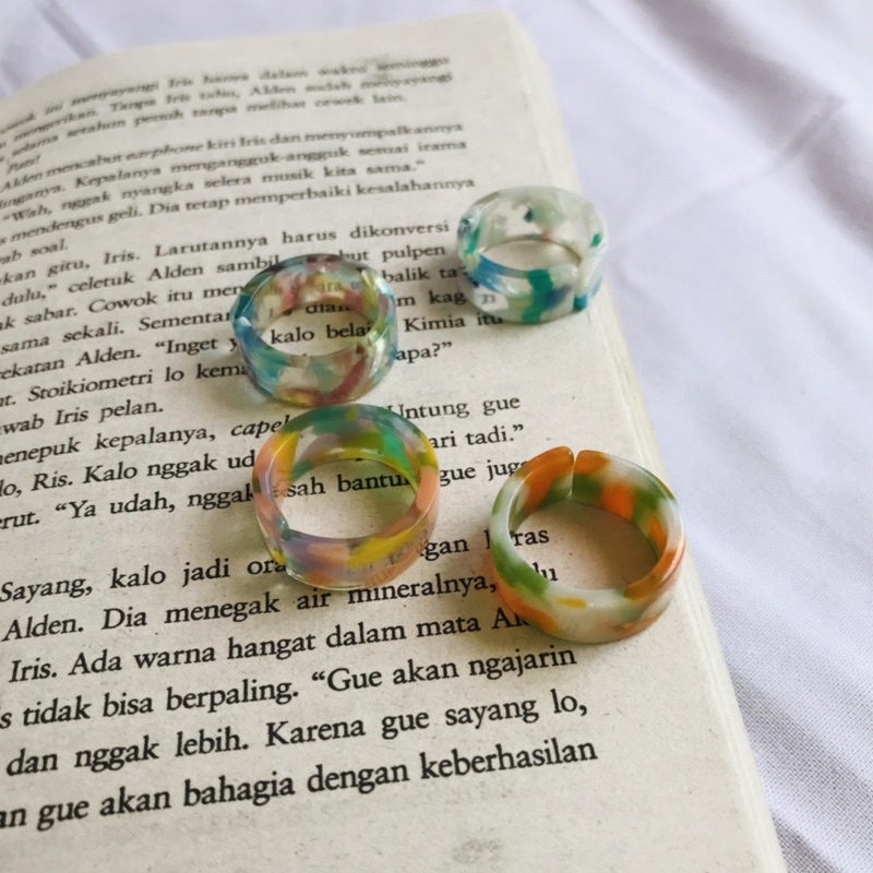Garden Ring ( Acrylic ring / Cincin akrilik / Cincin resin / Cincin korea / Cincin Vintage )