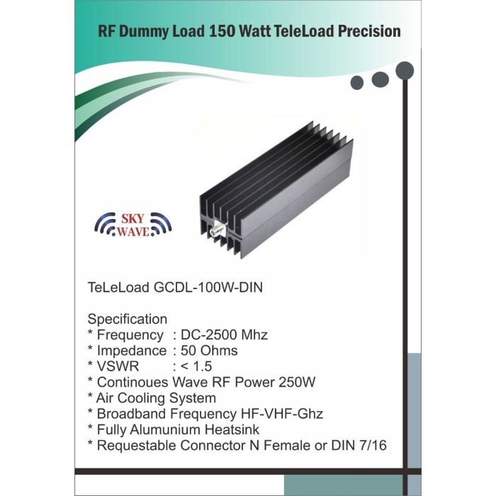RF Dummy Load 150 Watt TeleLoad Precision
