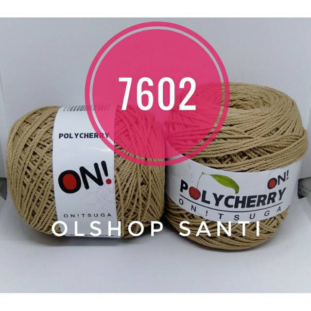 Benang Rajut POLYCHERRY Onitsuga warna COKLAT MUDA (7602)