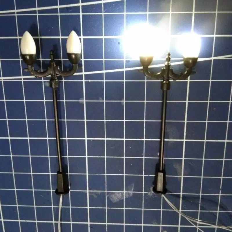 Miniatur Lampu Taman Lampu Jalan 7 cm skala 1 50 nyala Miniatur Lampu Taman Lampu Jalan 7 cm skala 1 50 nyala