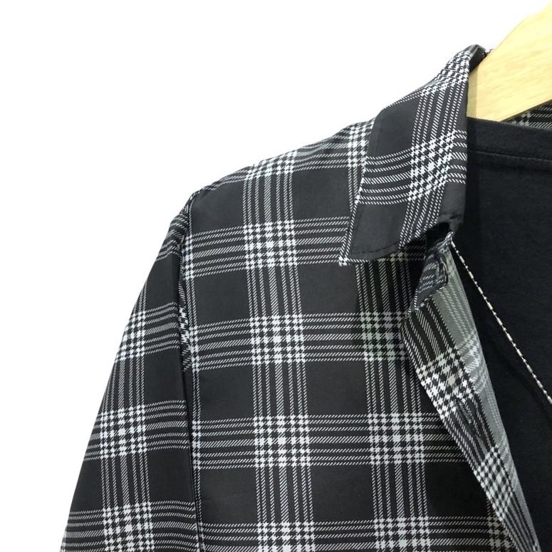 KEMEJA KOTAK/KEMEJA CROP/ KEMEJA CROP PITA/KERLITA PLAID SHIRT BAHAN KATUN {BAN.27Jn22х}