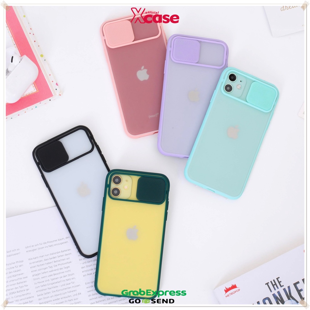 Soft Case iPhone 11 XS X XR 6+ 7+ 8+ SE 6 7 8 PRO MAX - Protection Clear Slide Camera Case