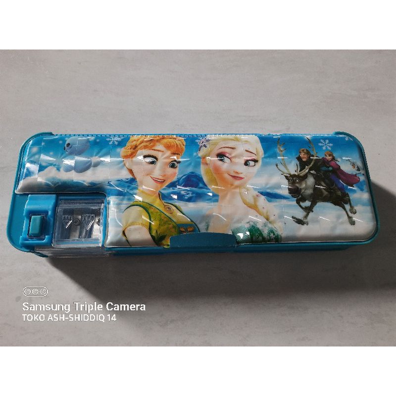 

kotak pensil | pencil case frozen dengan rautan