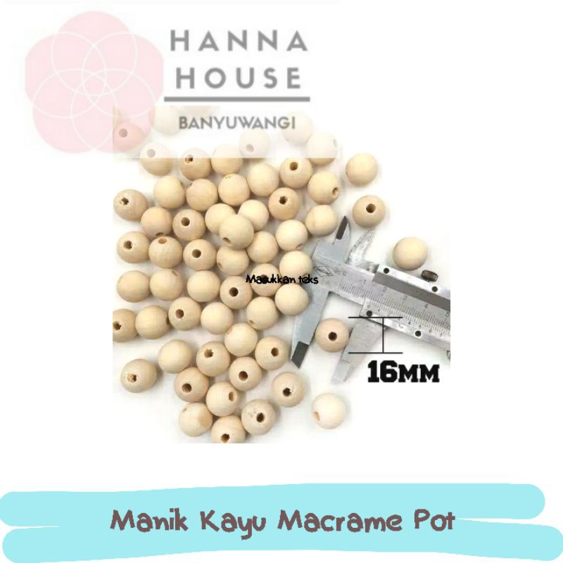 Manik Kayu Macrame Pot