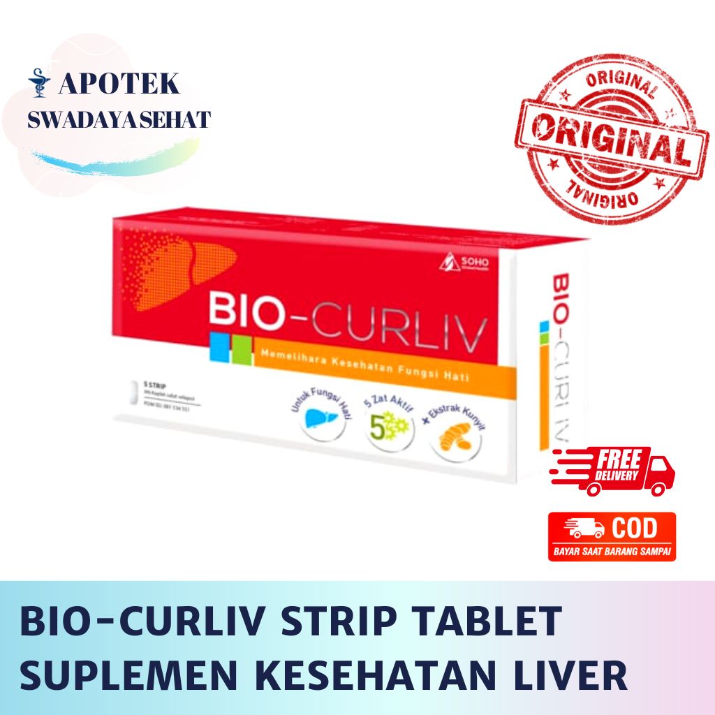 BIOCURLIV Strip Tablet - Suplemen Kesehatan Liver Hati Bio Curliv Bio-curliv