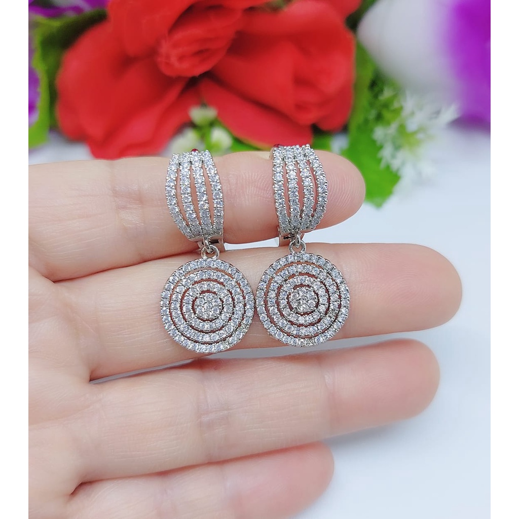 Anting Xuping Permata Bulat Full