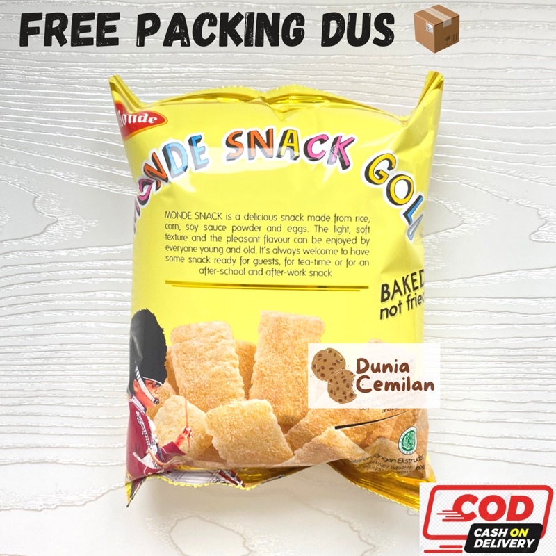 

[TERMURAH!] Monde Serena Snack Gold 60gram - Cemilan Beras Jagung Baked Gurih Enak Diskon