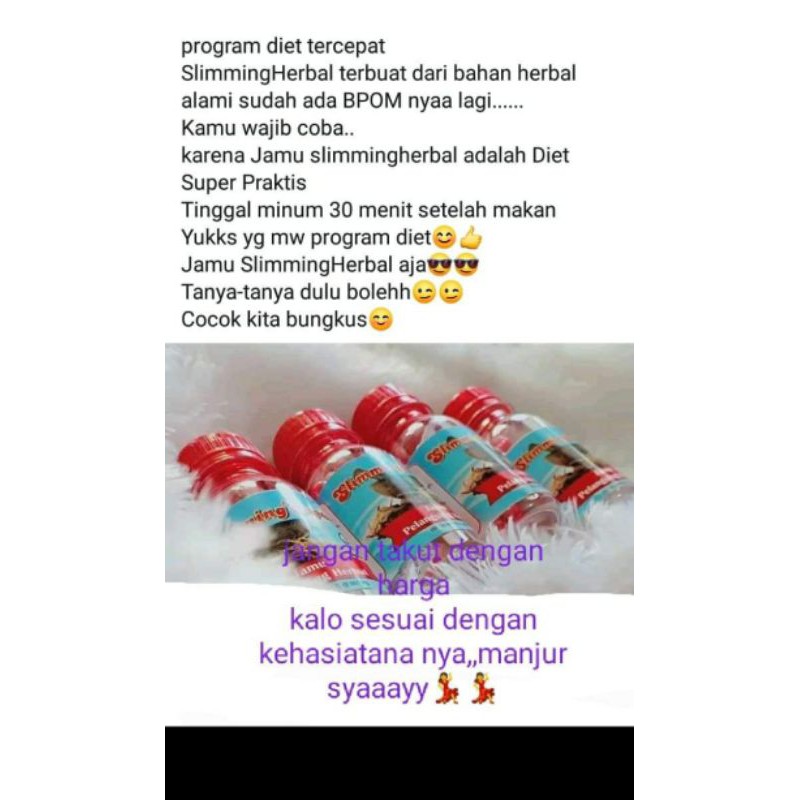 JSH JAMU SLIMMING'HERBAL ORIGINAL isi 30 kapsul