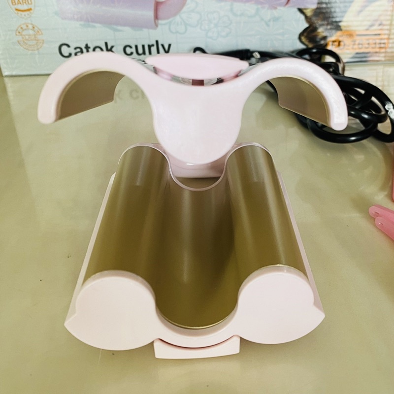 Catokan Catok Rambut Keriting DF-7633B / Catok Keriting Rambut Bulat / Alat Keriting Rambut Praktis / Hair Curly Professional / Pengeriting Rambut Berkualitas / Alat Curly / Catokan Rambut Murah