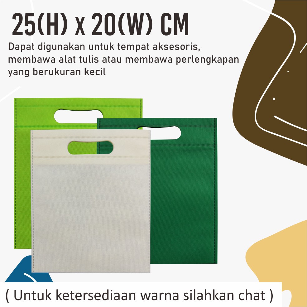 

[COD}] TAS SPUNBOND OVAL BAG TAS SOUVENIR UKURAN 25X20