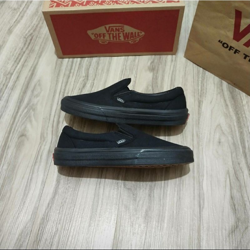 Sepatu Vans Slip On Hitam Polos Vans Black White Wf Dt Import Quality