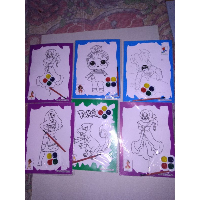 

Lukisan cat Air 6 pcs