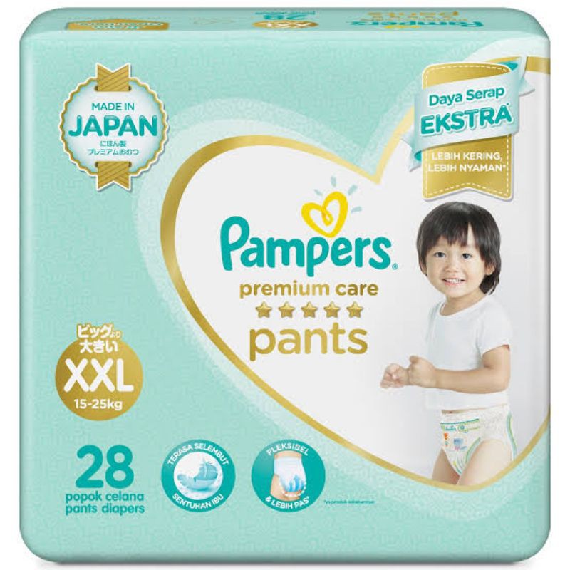 PAMPERS PREMIUM  XXL28 Pants - popok bayi - popok celana - pampers bayi - pampers Celana anak