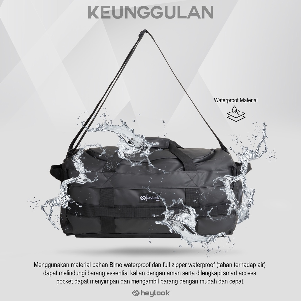 HEYLOOK Project - Travel Bag Waterproof RAZOR Tas Gym Tas Olahraga Duffle Bag